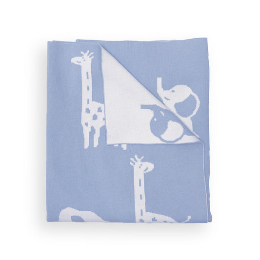 Jacquard Reversible Blanket on Wooden Hanger