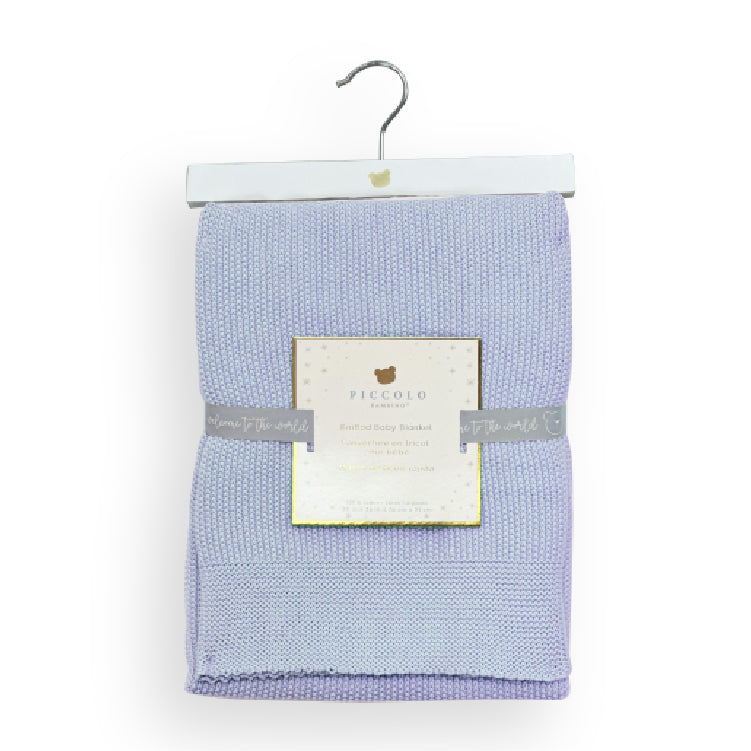 Sweater Knit Blanket on Wooden Hanger