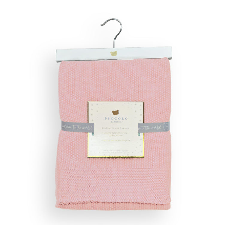 Sweater Knit Blanket on Wooden Hanger