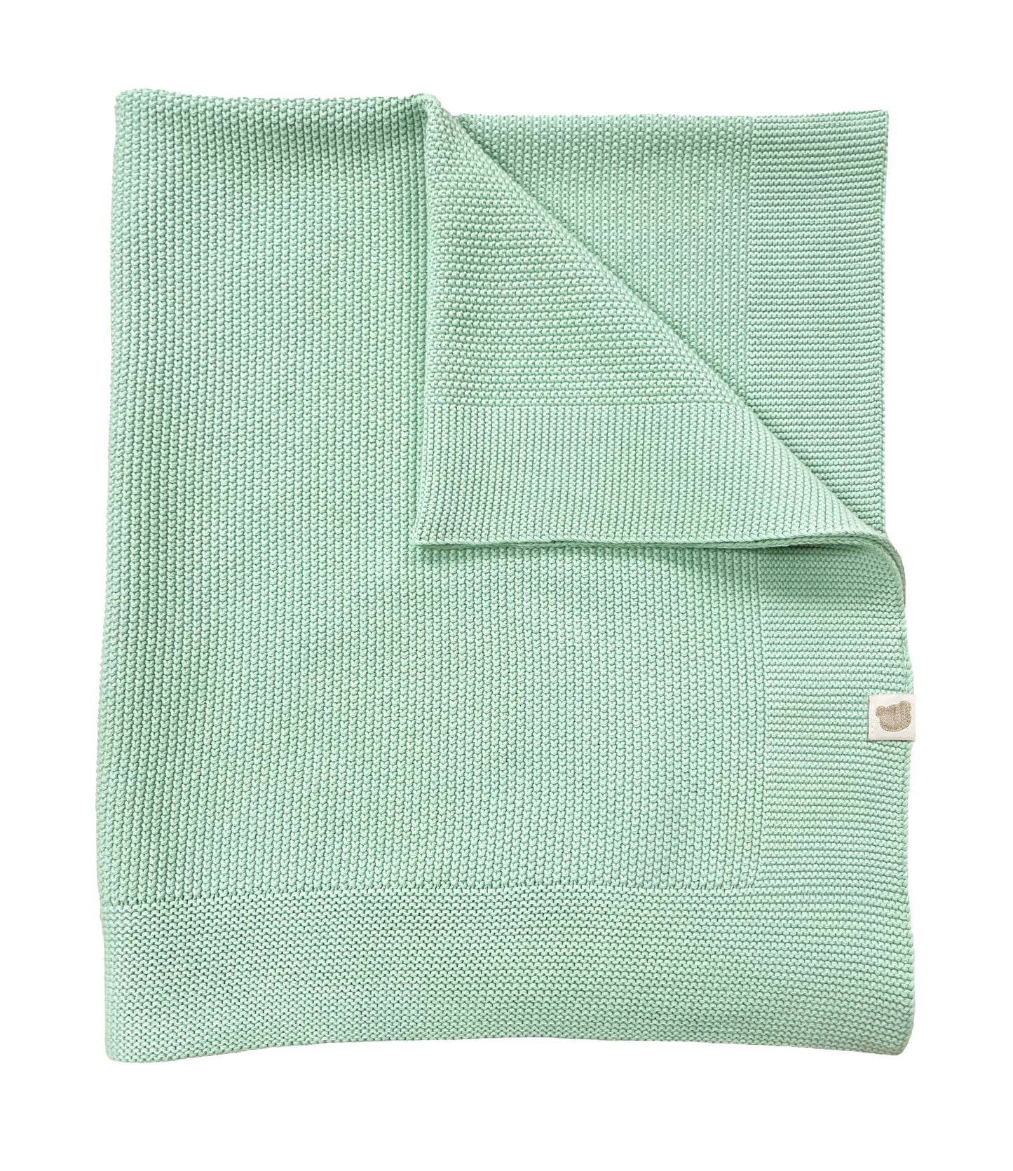 Sweater Knit Blanket on Wooden Hanger