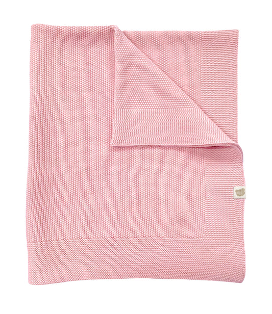 Sweater Knit Blanket on Wooden Hanger
