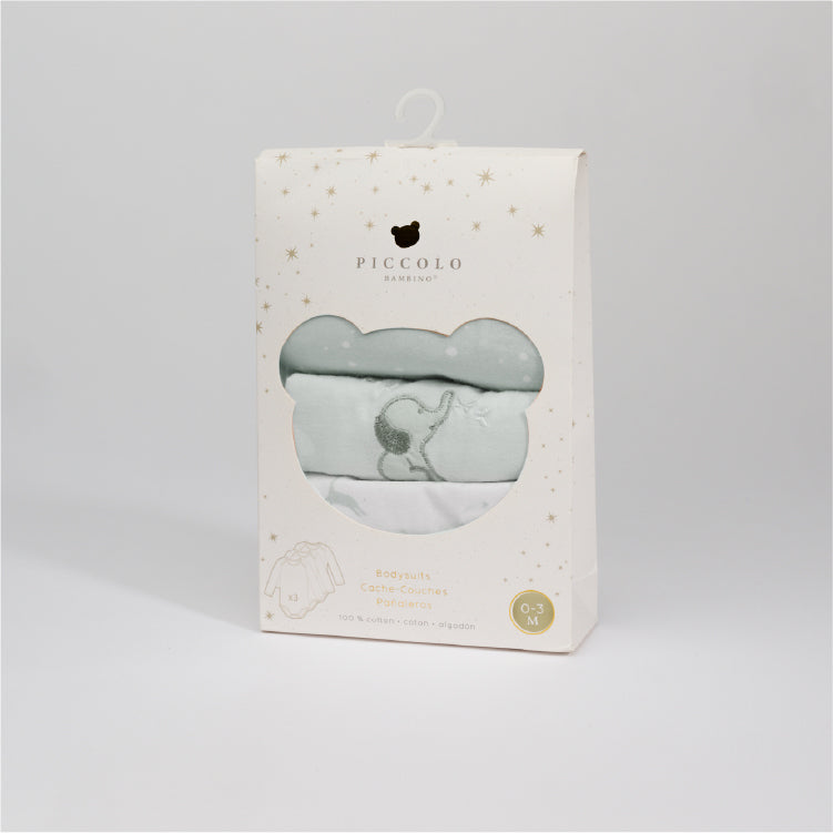 Long Sleeve Bodysuit 3-piece set in Gift Box