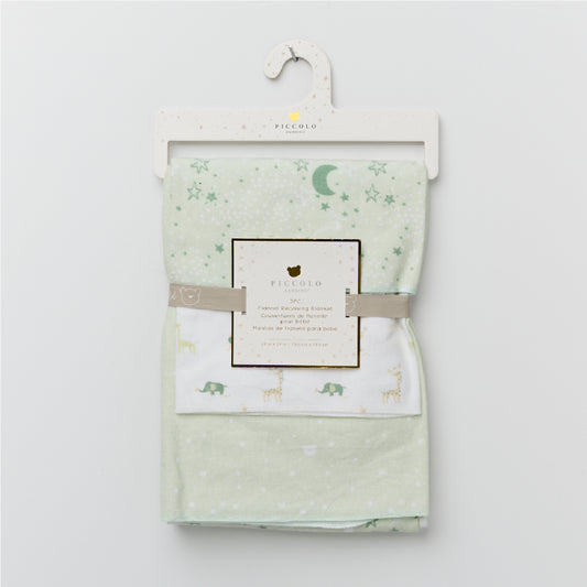 Flannel Receiving Blanket 3-piece