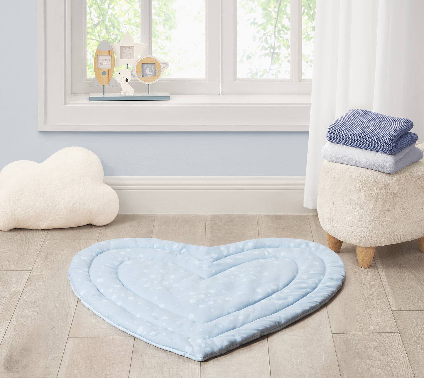 Heart Shape Playmat on Wooden Hanger