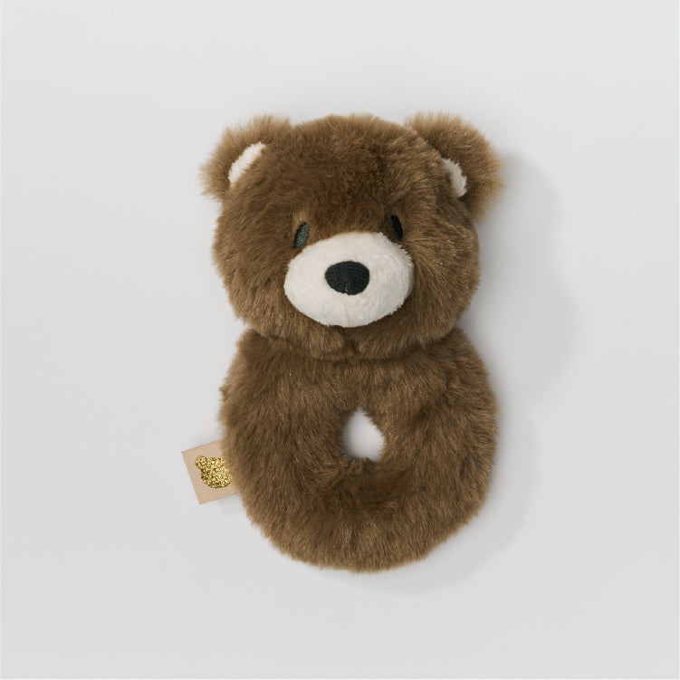 Faux Fur Ring Rattle 7"