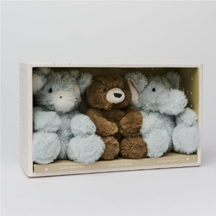 3 Pack Micro Mink Cuddly Pal in Gift Box 5"