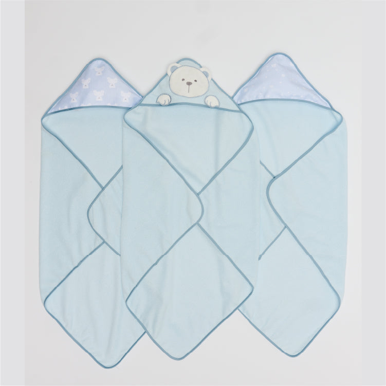 3 Pack Hooded Towels One Size | 28" X 28"