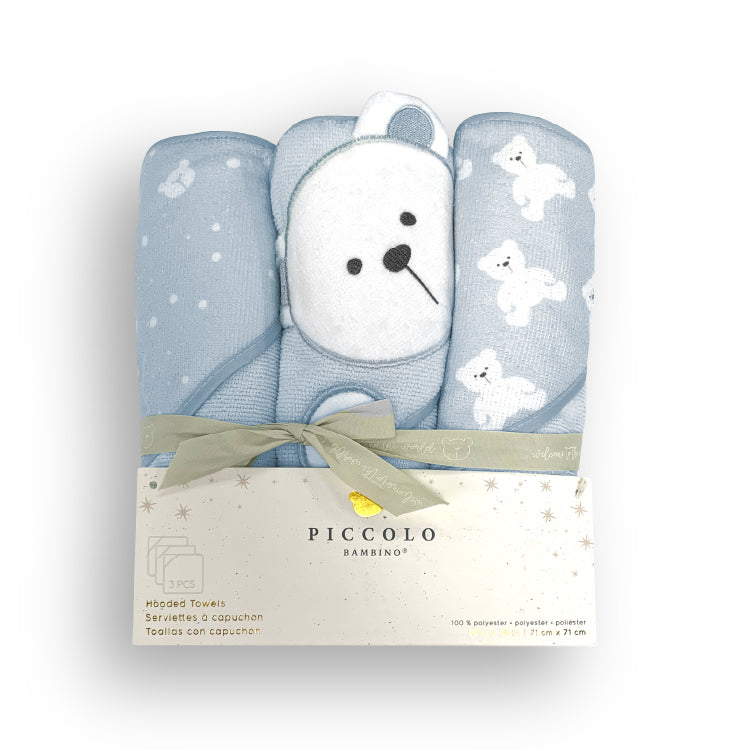 3 Pack Hooded Towels One Size | 28" X 28"