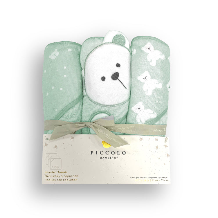 3 Pack Hooded Towels One Size | 28" X 28"