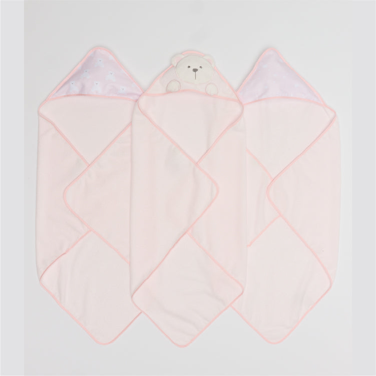 3 Pack Hooded Towels One Size | 28" X 28"