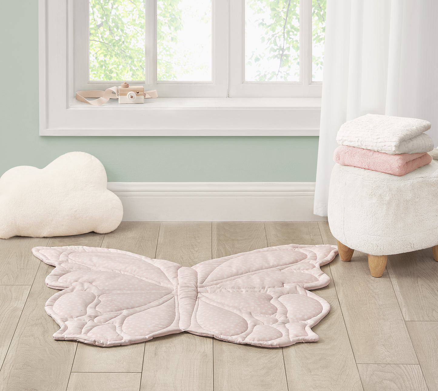 Butterfly Shape Playmat on Wooden Hanger