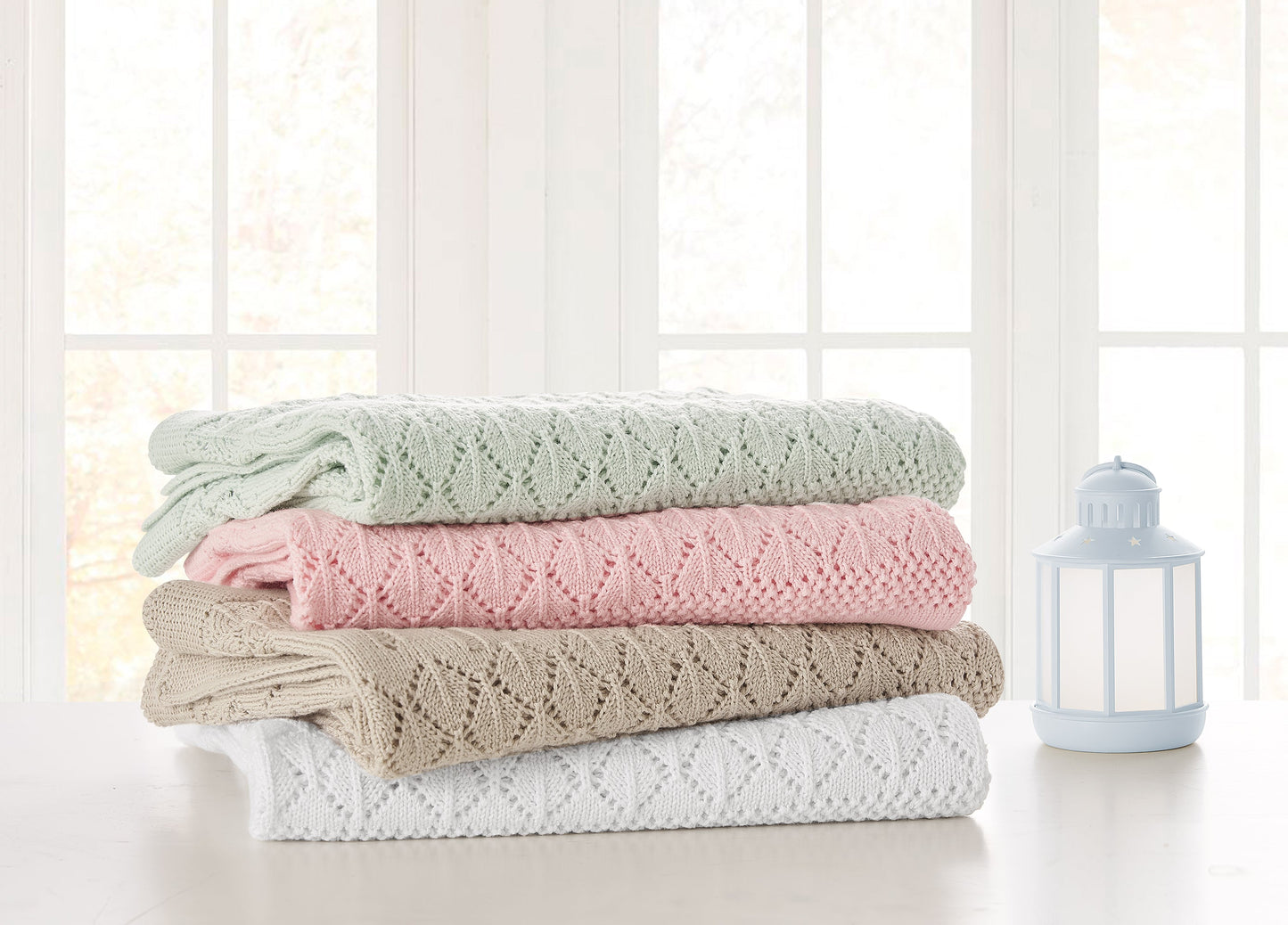 Pointelle Signature Stroller Blanket in Gift Box