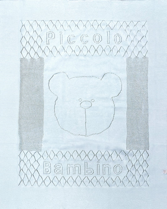 Pointelle Signature Stroller Blanket on Wooden Hanger
