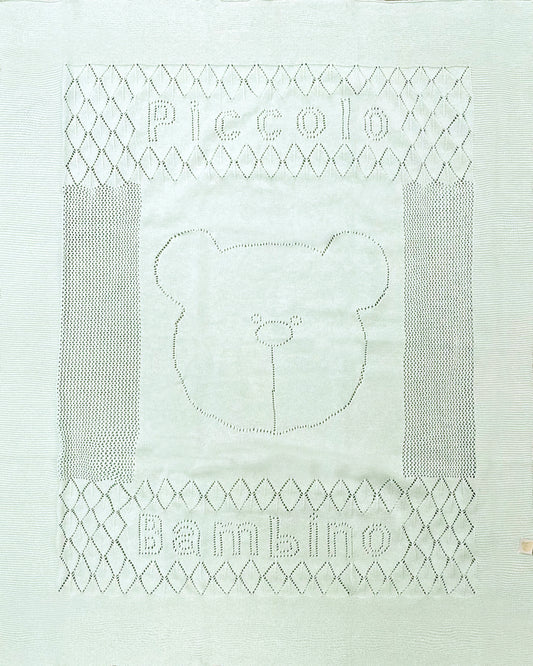Pointelle Signature Stroller Blanket on Wooden Hanger
