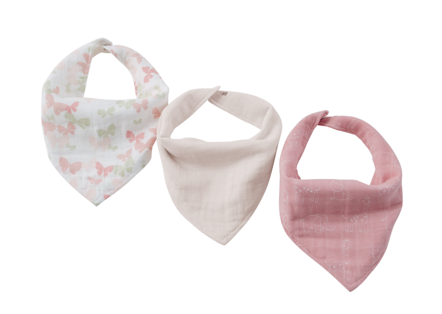 Muslin Bandana Bibs 3-piece